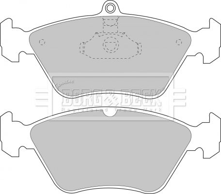 BORG & BECK Комплект тормозных колодок, дисковый тормоз BBP1174